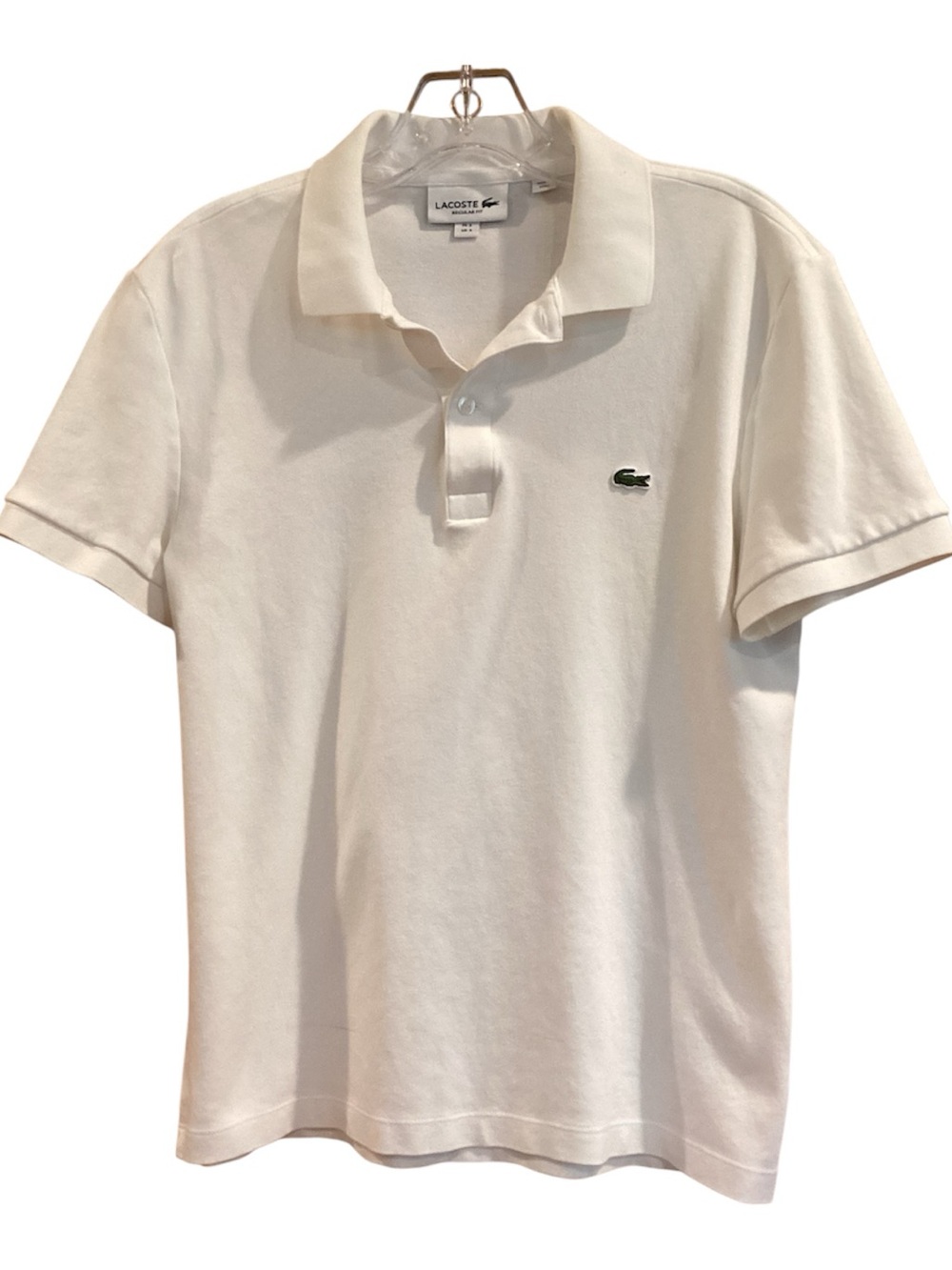 Lacoste Classic White Polo Shirt Croc Logo Misses size S - Picture 6 of 8